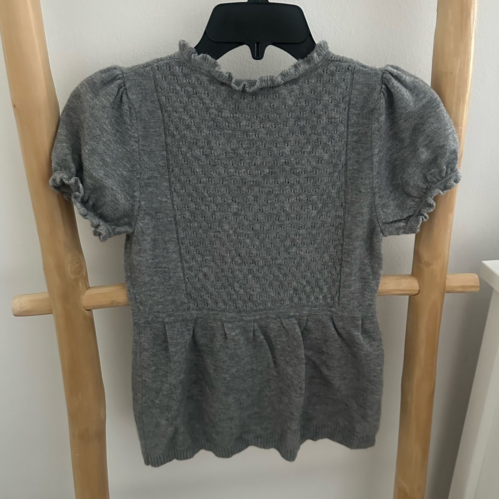 Juicy Couture Y2K Gray Babydoll knit Sweater Top Wool and Cashmere - size S - Picture 3 of 7